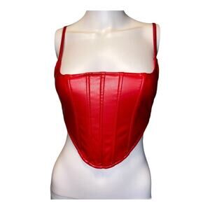 Sky To Moon Sexy red cropped corset size small
